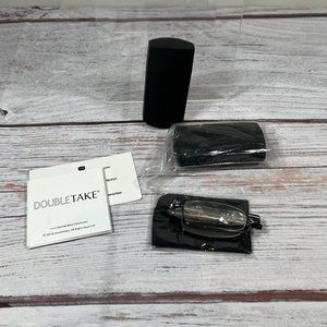 DOUBLETAKE Metal Compact Folding Reading Glasses with Carrying Case, 2 pair